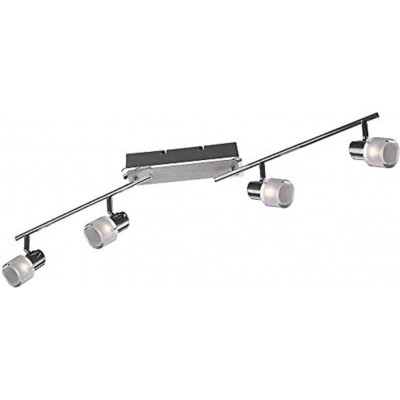 86,95 € Free Shipping | Indoor spotlight Trio 4W 94×20 cm. 4 spotlights Metal casting. Plated chrome Color