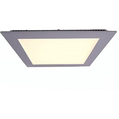 Pannello LED 25W LED Forma Quadrata 24×24 cm. LED Soggiorno, camera da letto e atrio. Alluminio. Colore argento