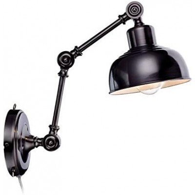 131,95 € Free Shipping | Indoor wall light 40W Round Shape 48×22 cm. Adjustable focus Dining room, bedroom and lobby. Modern Style. Metal casting. Black Color