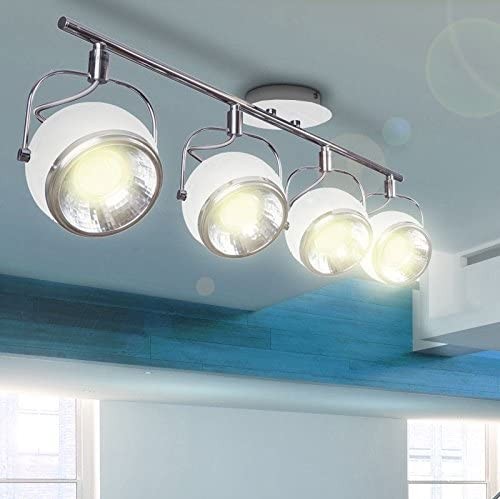 222,95 € Envío gratis | Foco para interior 35W 83×30 cm. 4 focos Metal. Color blanco