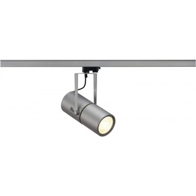 189,95 € Free Shipping | Indoor spotlight 70W 48×15 cm. Adjustable LED. Three-phase rail-rail system Aluminum and glass. Gray Color