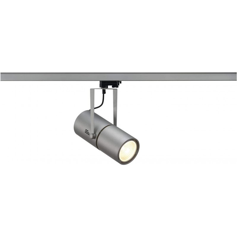 189,95 € Kostenloser Versand | Innenscheinwerfer 70W 48×15 cm. Einstellbare LED. Dreiphasen-Schiene-Schiene-System Aluminium und glas. Grau Farbe