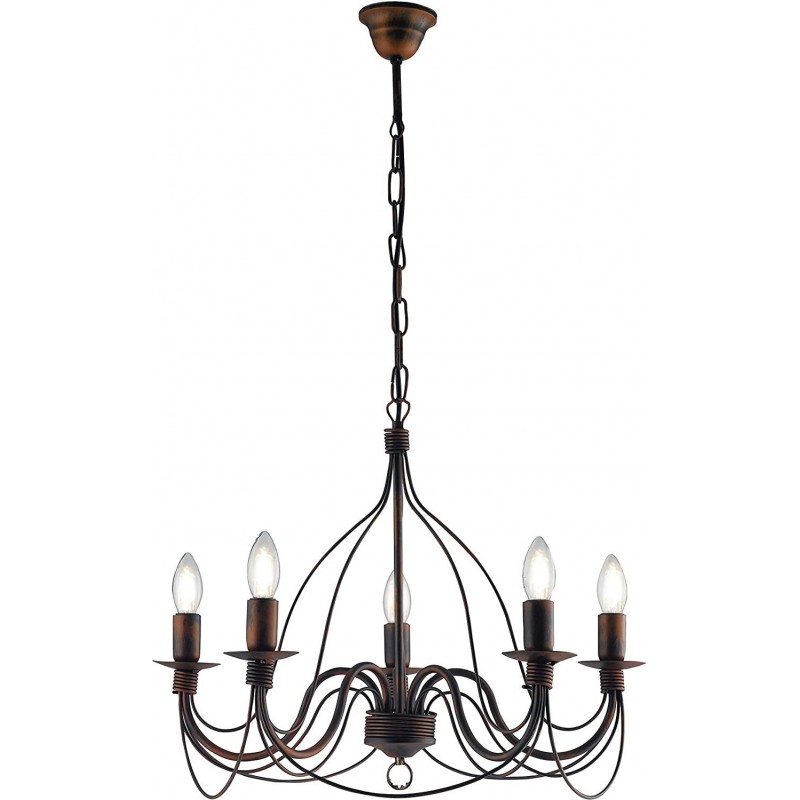 151,95 € Free Shipping | Chandelier 40W 100×61 cm. Living room, bedroom and lobby. Glass. Brown Color