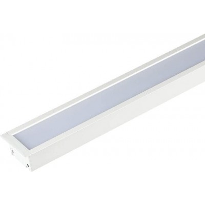 Iluminación empotrable 40W Forma Rectangular 121×7 cm. Comedor, dormitorio y vestíbulo. Color blanco