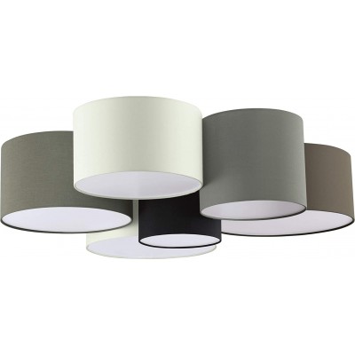 311,95 € Spedizione Gratuita | Lampada da soffitto Eglo 99×99 cm. 6 faretti Acciaio e tessile