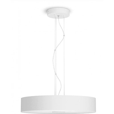 295,95 € Free Shipping | Hanging lamp Philips 33W 6500K Cold light. Round Shape 44×44 cm. Bluetooth dimmable LED. Alexa and Google Home Living room, dining room and lobby. White Color