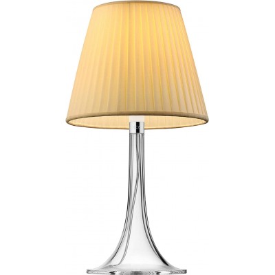 Настольная лампа 70W Коническая Форма 43×24 cm. Гостинная, столовая и спальная комната. Дизайн Стиль. Поликарбонат. Бежевый Цвет