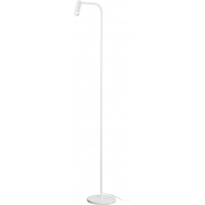 Floor lamp 7W 3000K Warm light. Cylindrical Shape 124×18 cm. Dimmable LED Living room, bedroom and lobby. Aluminum. White Color