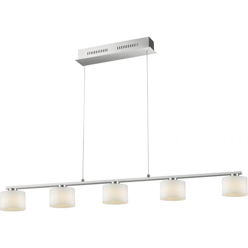 369,95 € Kostenloser Versand | Hängelampe Trio 6W 160×130 cm. 5 LED-Strahler Metall. Nickel Farbe