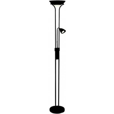 249,95 € Free Shipping | Floor lamp 300W Round Shape 180 cm. Auxiliary lamp for reading Dining room, bedroom and lobby. Modern Style. Metal casting. Black Color