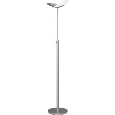 Lampada da pavimento Forma Rotonda 180×34 cm. LED Soggiorno, sala da pranzo e camera da letto. Stile moderno. Bicchiere. Colore grigio