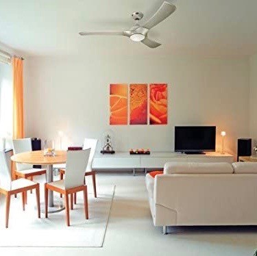 321,95 € Spedizione Gratuita | Ventilatore da soffitto con luce 17W 132×132 cm. 3 pale. Telecomando Metallo. Colore grigio