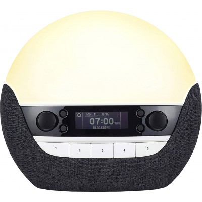 台灯 球形 形状 31×27 cm. 蓝牙收音机闹钟 客厅, 饭厅 和 卧室. 白色的 颜色