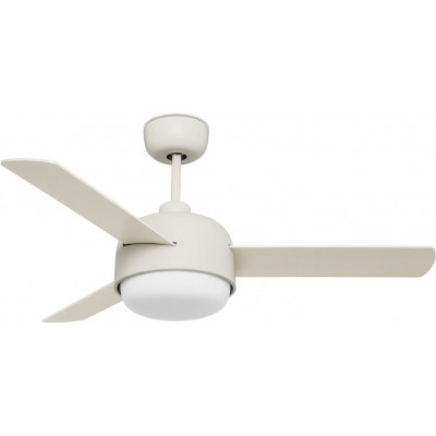 319,95 € Free Shipping | Ceiling fan with light 70W 60×30 cm. 3 vanes-blades. LED lighting Living room, dining room and bedroom. Classic Style. Steel. White Color