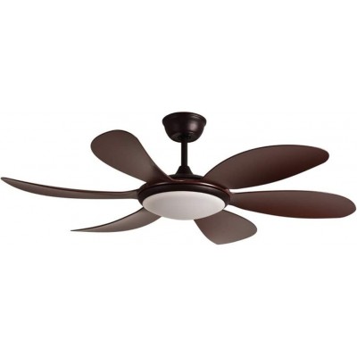324,95 € Free Shipping | Ceiling fan with light 24W Ø 28 cm. 6 vanes-blades. Remote control. 3 LED lighting modes Living room, kitchen and dining room. Modern Style. ABS and Metal casting. Brown Color