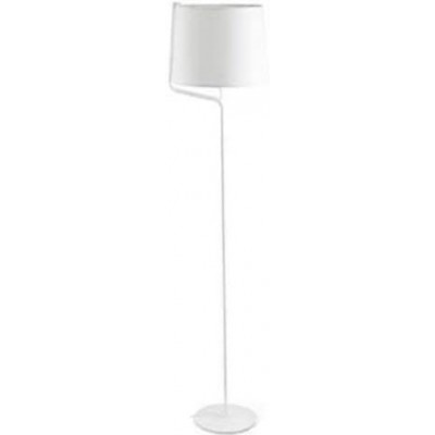Lampada da pavimento 20W Forma Cilindrica Soggiorno, camera da letto e atrio. Stile design. Metallo e Tessile. Colore bianca