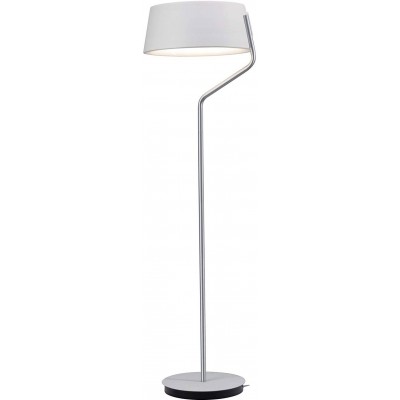 355,95 € Spedizione Gratuita | Lampada da pavimento 22W 2700K Luce molto calda. 148×45 cm. LED dimmerabili Metallo. Colore cromato