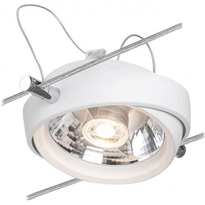 272,95 € Free Shipping | 5 units box Indoor spotlight 40W 2700K Very warm light. Round Shape 13×13 cm. Adjustable. Installed in parallel cable system Living room, dining room and lobby. Modern Style. PMMA and Metal casting. White Color