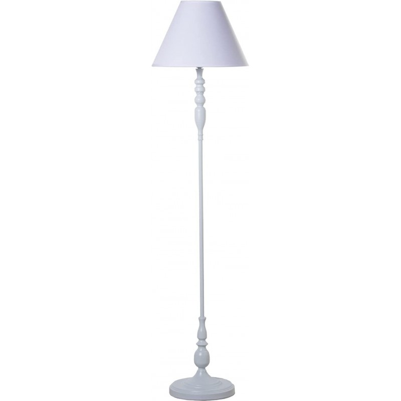339,95 € Envío gratis | Lámpara de pie Forma Cónica 38×16 cm. Salón, comedor y dormitorio. Metal. Color blanco