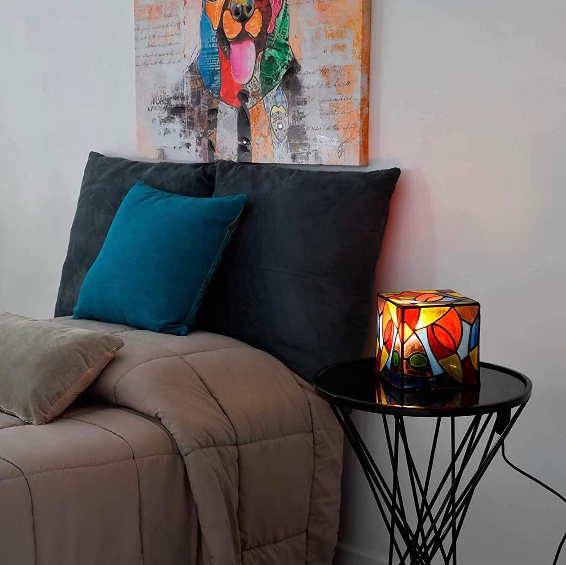 314,95 € Envoi gratuit | Lampe de table 25W 15×15 cm. Verre