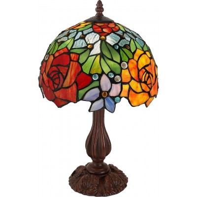 381,95 € Free Shipping | Table lamp 40W Spherical Shape Ø 25 cm. Flower design Dining room, bedroom and lobby. Design Style. Metal casting and Glass