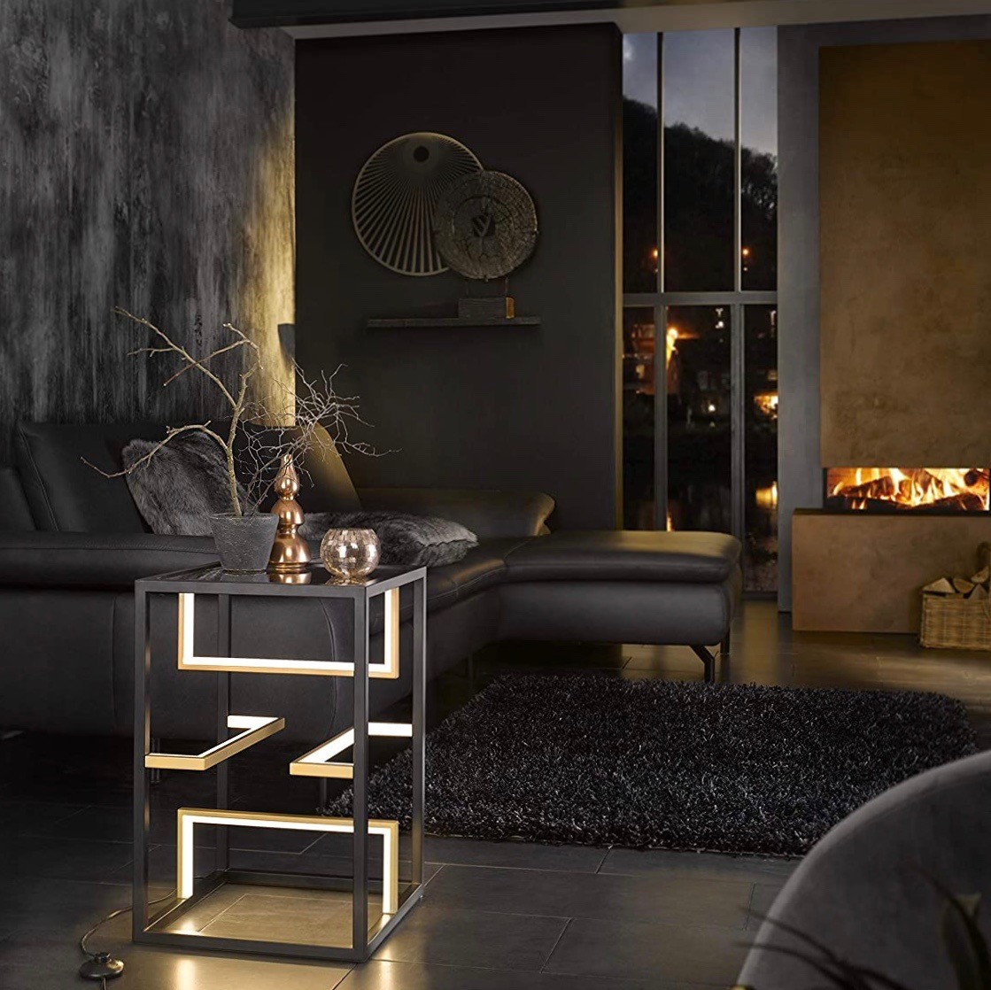 419,95 € Free Shipping | Floor lamp 36W 60×40 cm. 4 spotlights Metal casting. Brown Color