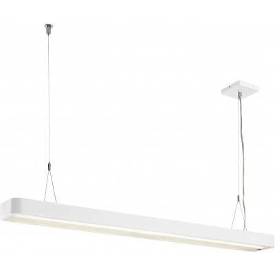 Lampada a sospensione 48W Forma Rettangolare 120×15 cm. LED a colori dimmerabili Soggiorno, camera da letto e atrio. Alluminio. Colore bianca