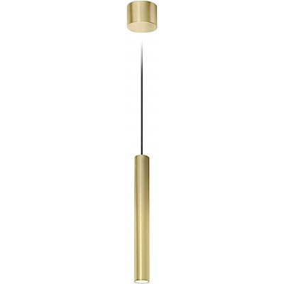 Lâmpada pendurada Forma Cilíndrica 65×14 cm. LED Sala de estar, sala de jantar e quarto. Alumínio. Cor dourado
