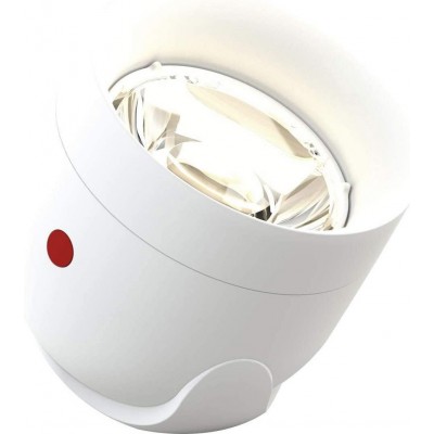 Lámpara de sobremesa 11W Forma Redonda 9×9 cm. LED Salón, dormitorio y vestíbulo. Aluminio. Color blanco