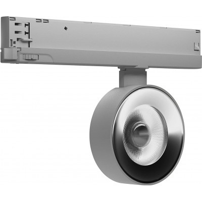 Innenscheinwerfer 28W 4000K Neutrales Licht. 26×16 cm. Einstellbare LED. Schiene-Schiene-System Aluminium und pmma. Weiß Farbe