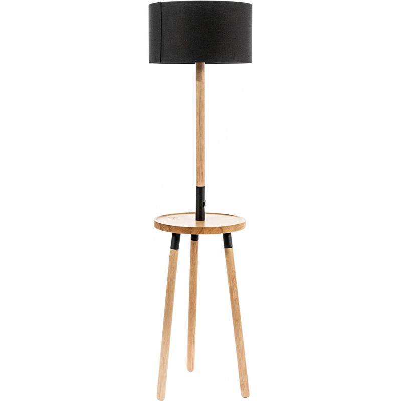 617,95 € Envoi gratuit | Lampadaire 40W 135×40 cm. Trépied de serrage. plateau coulissant Bois. Couleur noir