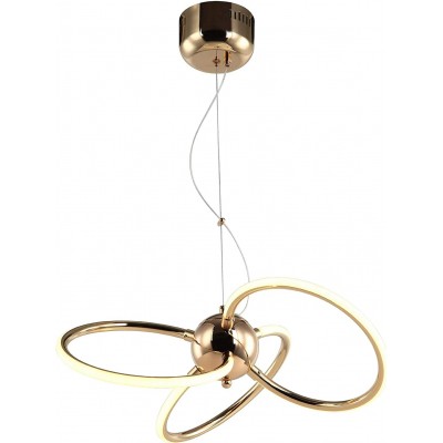 吊灯 12W 圆形的 形状 48×48 cm. 客厅, 卧室 和 大堂设施. 金属. 金的 颜色