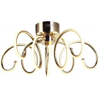 638,95 € Free Shipping | Ceiling lamp 16W 32×32 cm. Metal casting. Golden Color