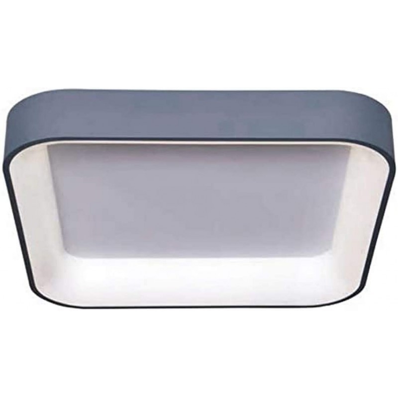 312,95 € Free Shipping | Indoor ceiling light Square Shape 60×60 cm. Living room, dining room and bedroom. Aluminum. Gray Color