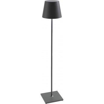 Lámpara de pie 10W Forma Cónica 54×37 cm. LED regulable Salón, comedor y dormitorio. PMMA. Color negro