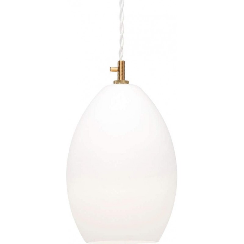 429,95 € Free Shipping | Hanging lamp 60W Round Shape 20×14 cm. Living room, dining room and lobby. Glass. White Color