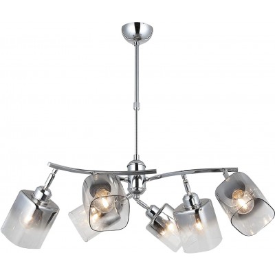 452,95 € Envio grátis | Lustre 40W 79×52 cm. 6 pontos de luz Cristal e metais. Cor cromado