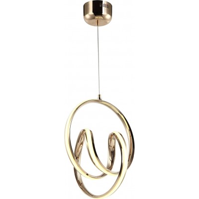 459,95 € Free Shipping | Hanging lamp 44W Round Shape 135×31 cm. Living room, dining room and lobby. Metal casting. Golden Color