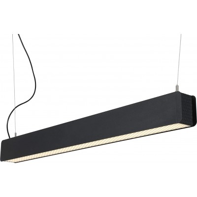 Lampe à suspension 45W 116×10 cm. Métal. Couleur noir