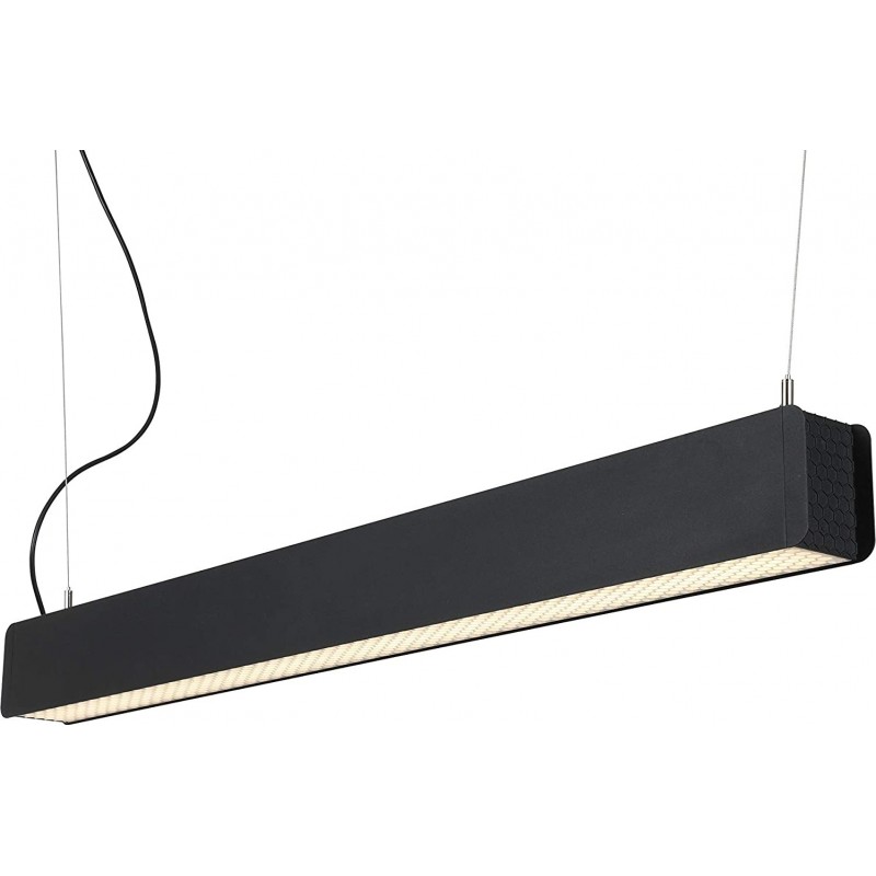 404,95 € Free Shipping | Hanging lamp 45W Rectangular Shape 116×10 cm. Living room, dining room and bedroom. Metal casting. Black Color