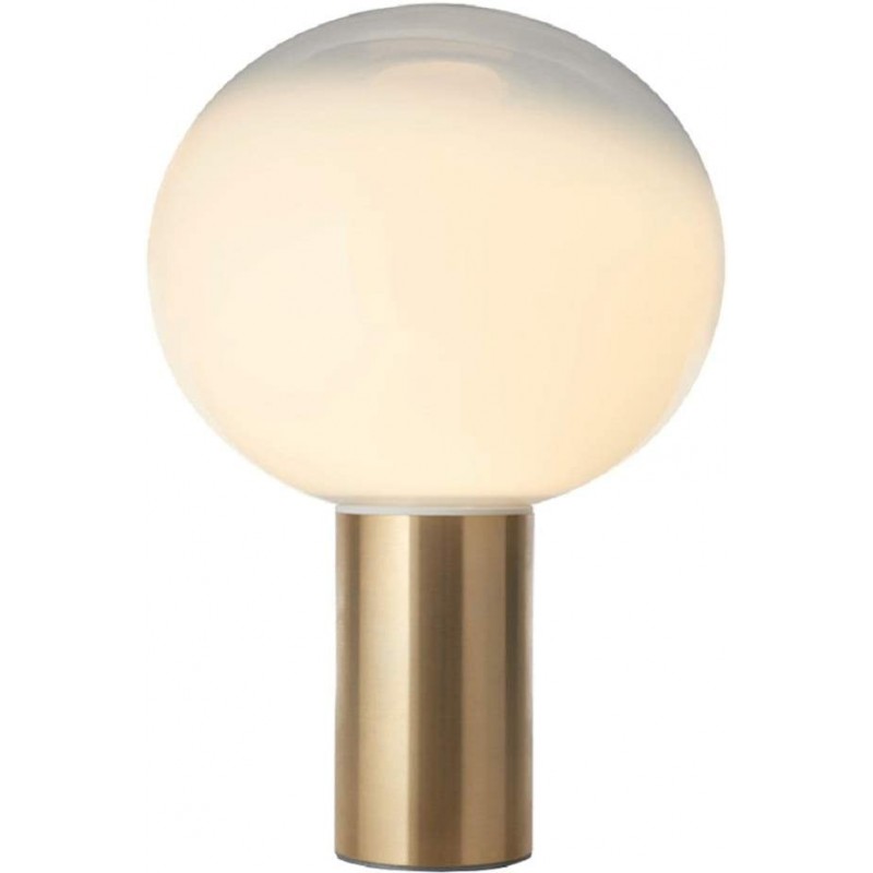 459,95 € Free Shipping | Table lamp 20W Spherical Shape 38 cm. Living room, dining room and lobby. Aluminum and Glass. Golden Color