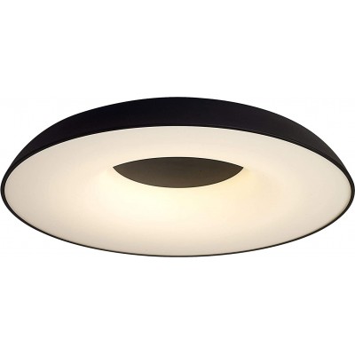 434,95 € Free Shipping | Indoor ceiling light 80W 3000K Warm light. Round Shape 80×80 cm. LED Living room, dining room and bedroom. Modern Style. Aluminum. Black Color