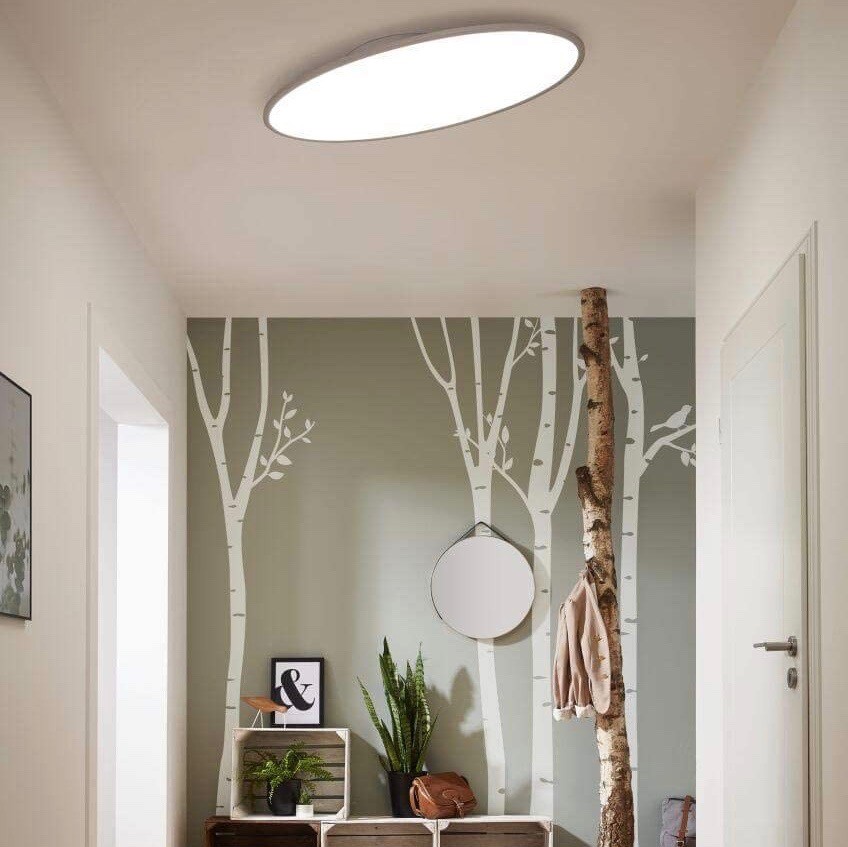 219,95 € Envio grátis | Luz de teto interna 50W 120×60 cm. Função de memória. regulável Pmma e metais. Cor branco
