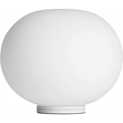 Lampe de table Façonner Sphérique 19×19 cm. Salle, salle à manger et chambre. Style moderne. Aluminium, Cristal et PMMA. Couleur blanc