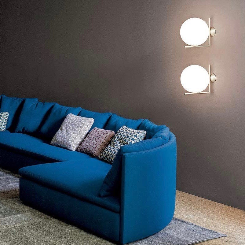 582,95 € Spedizione Gratuita | Lampada da parete per interni 200W 42×32 cm. Acciaio e bicchiere. Colore bianca