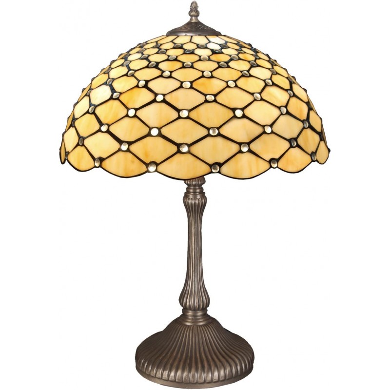299,95 € Free Shipping | Table lamp 60W Spherical Shape 61×41 cm. Tulip Living room, dining room and lobby. Design Style. Glass. Yellow Color
