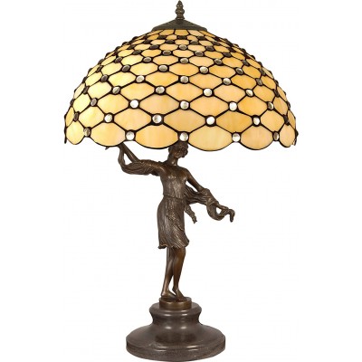 Lampada da tavolo 60W Forma Sferica 62×41 cm. Design a forma di scultura Soggiorno, sala da pranzo e atrio. Stile design. Bicchiere. Colore marrone