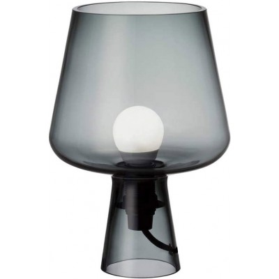 Lámpara de sobremesa Forma Cilíndrica 24×24 cm. Salón, comedor y vestíbulo. Color gris