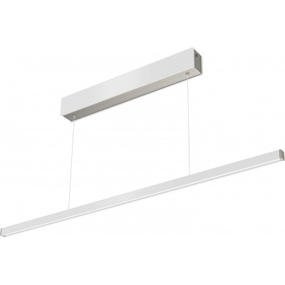 Подвесной светильник 22W Удлиненный Форма 150×2 cm. Диммируемые светодиоды Дистанционное управление Гостинная, столовая и лобби. Алюминий. Белый Цвет