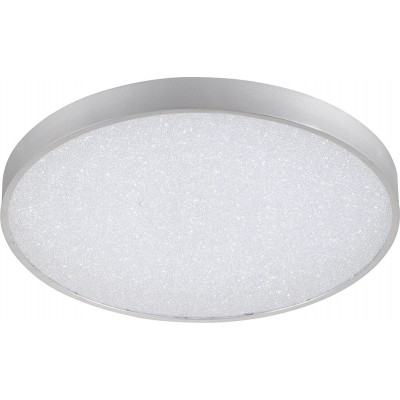 293,95 € Free Shipping | Indoor ceiling light 14W Round Shape 90×60 cm. Living room, dining room and bedroom. Aluminum. Silver Color